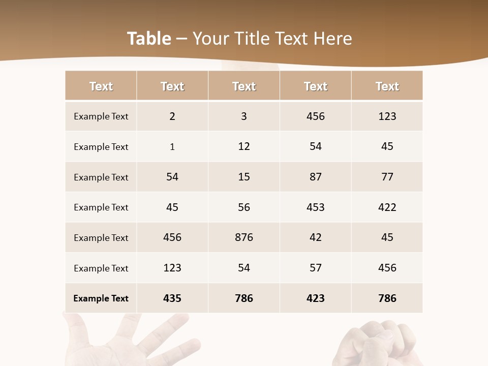 Sign Symbol Hand Sign PowerPoint Template