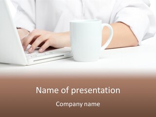 Eyes Laptop Enjoy PowerPoint Template