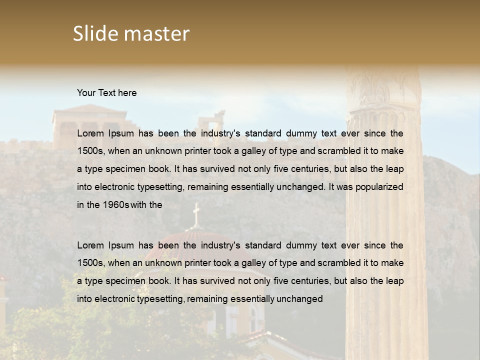 Ancient Antique Golden PowerPoint Template