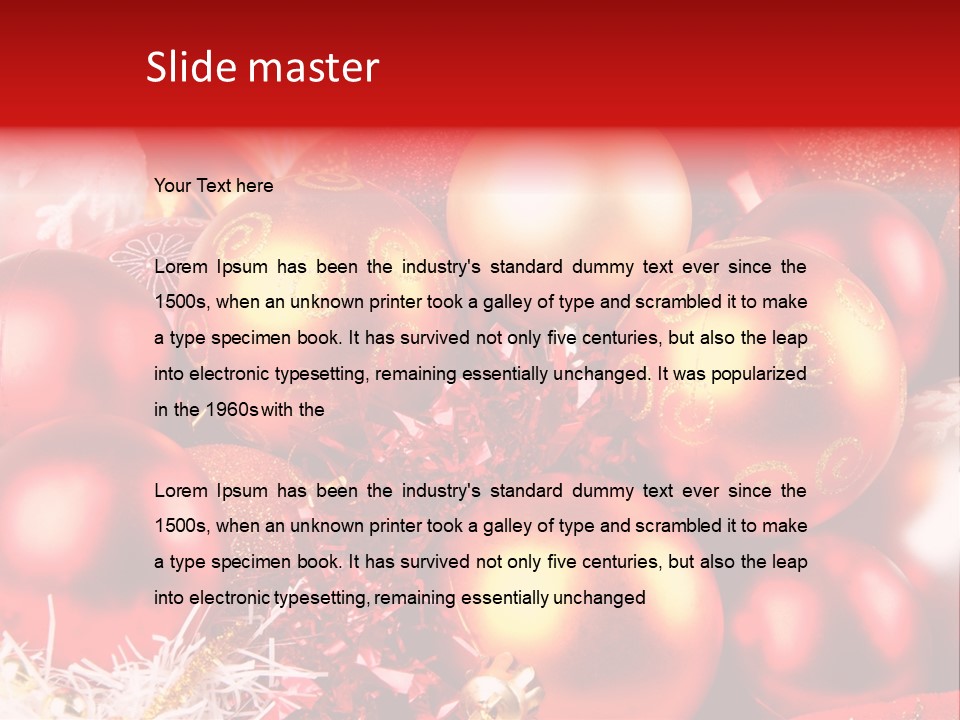 Red Celebrate Glass PowerPoint Template