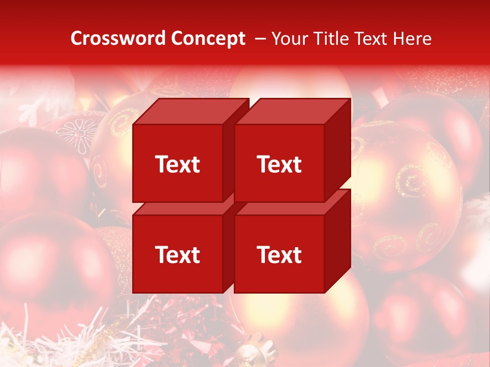 Red Celebrate Glass PowerPoint Template