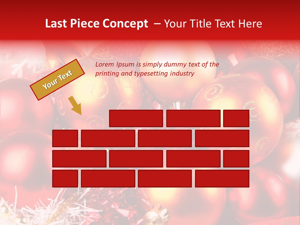 Red Celebrate Glass PowerPoint Template