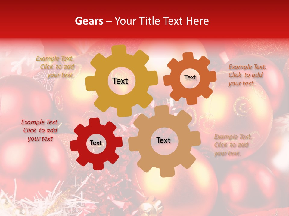 Red Celebrate Glass PowerPoint Template