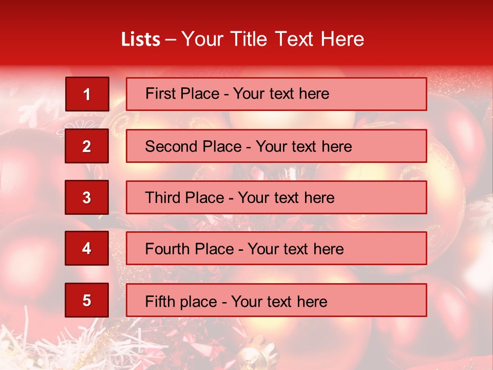 Red Celebrate Glass PowerPoint Template