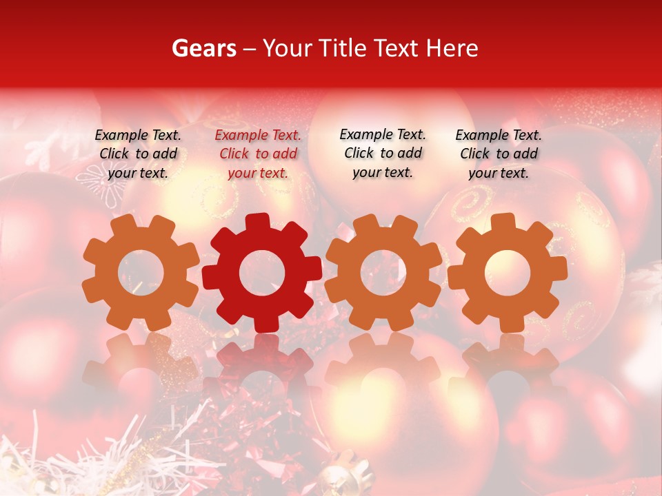 Red Celebrate Glass PowerPoint Template