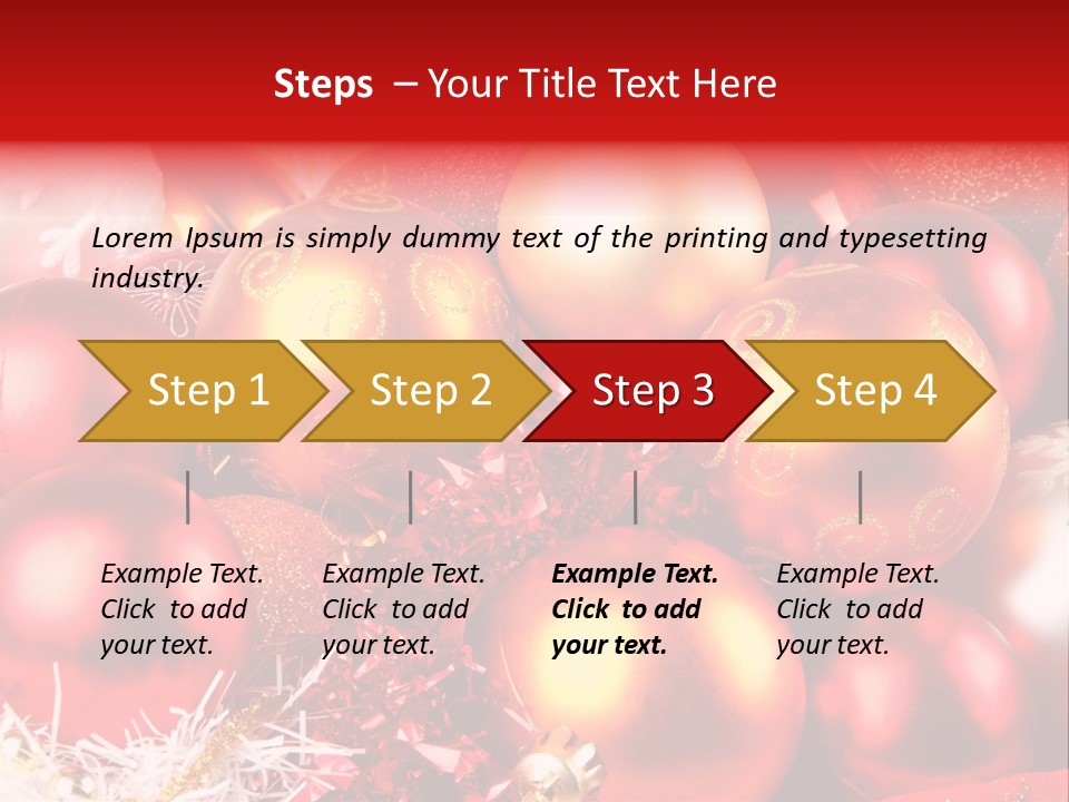 Red Celebrate Glass PowerPoint Template