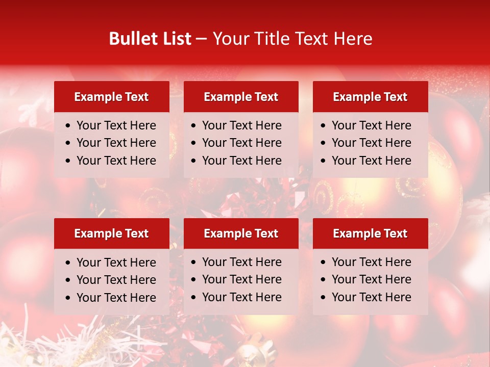 Red Celebrate Glass PowerPoint Template