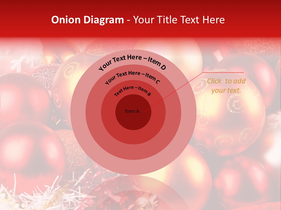 Red Celebrate Glass PowerPoint Template