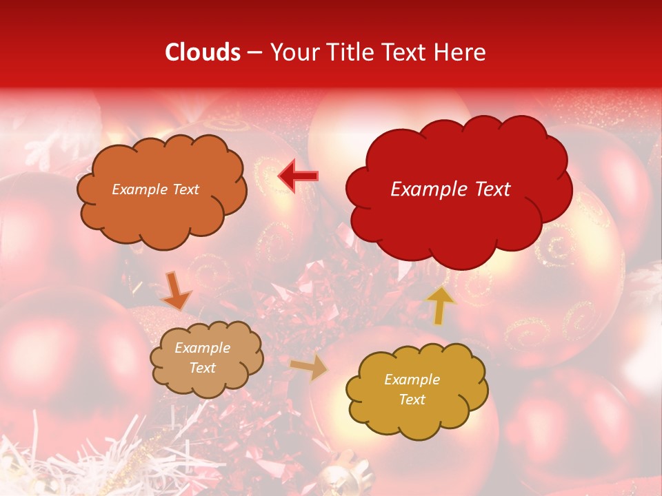 Red Celebrate Glass PowerPoint Template