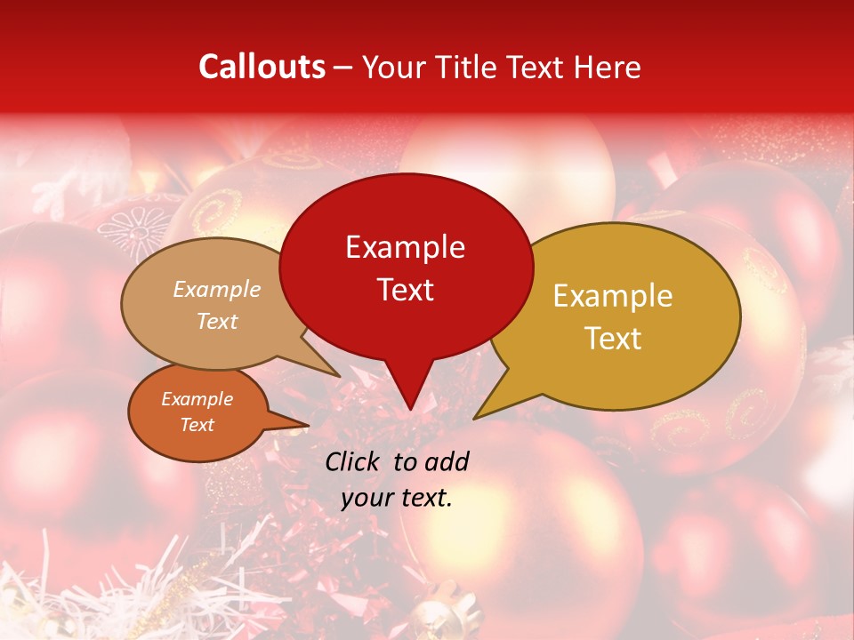 Red Celebrate Glass PowerPoint Template