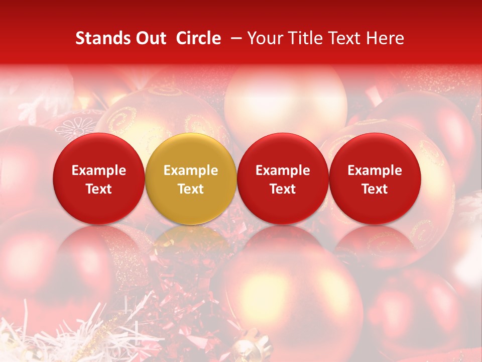 Red Celebrate Glass PowerPoint Template