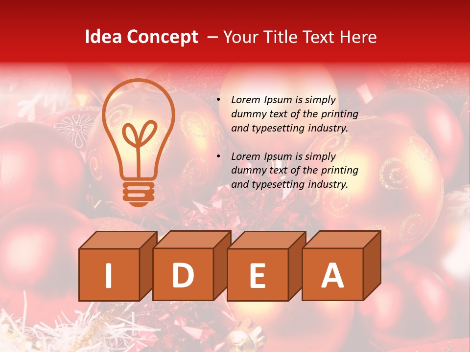 Red Celebrate Glass PowerPoint Template