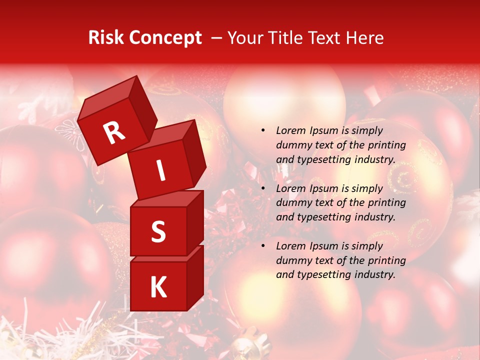 Red Celebrate Glass PowerPoint Template