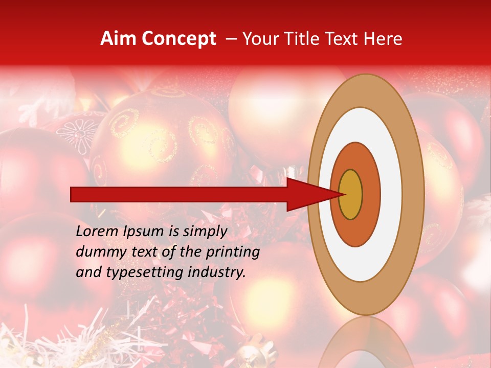 Red Celebrate Glass PowerPoint Template