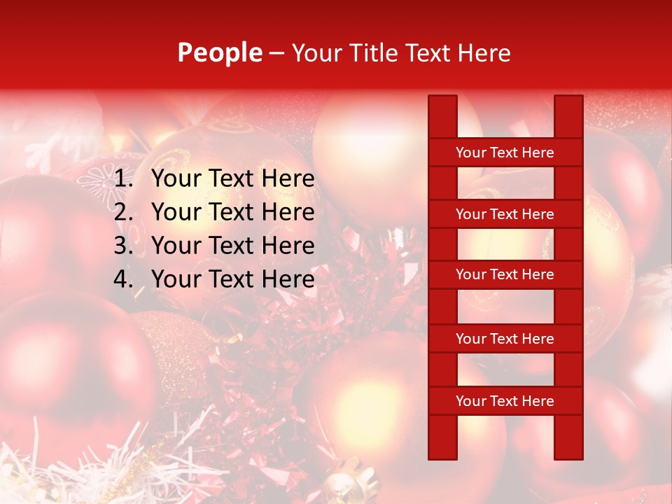 Red Celebrate Glass PowerPoint Template