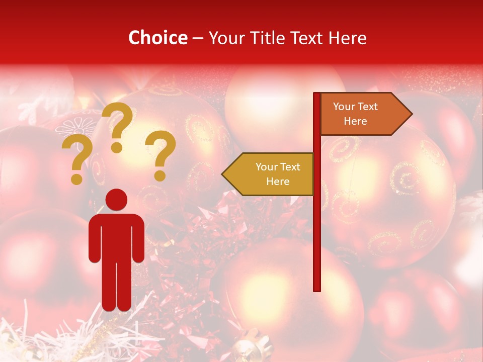 Red Celebrate Glass PowerPoint Template