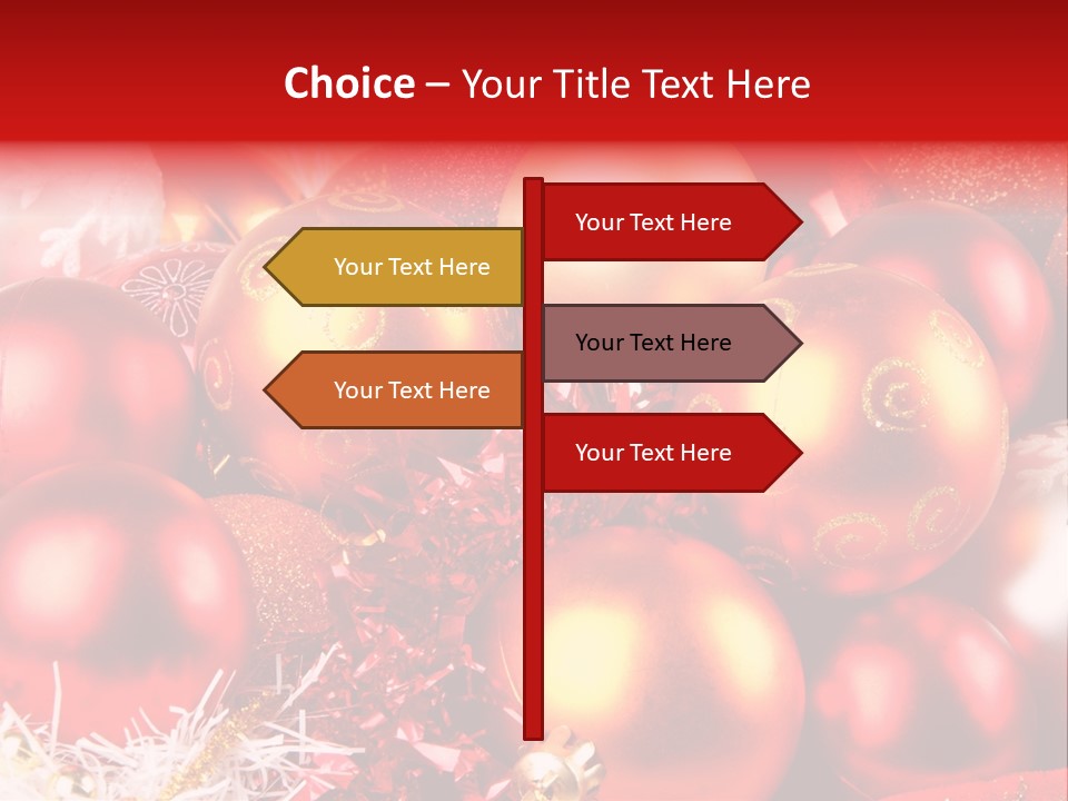 Red Celebrate Glass PowerPoint Template