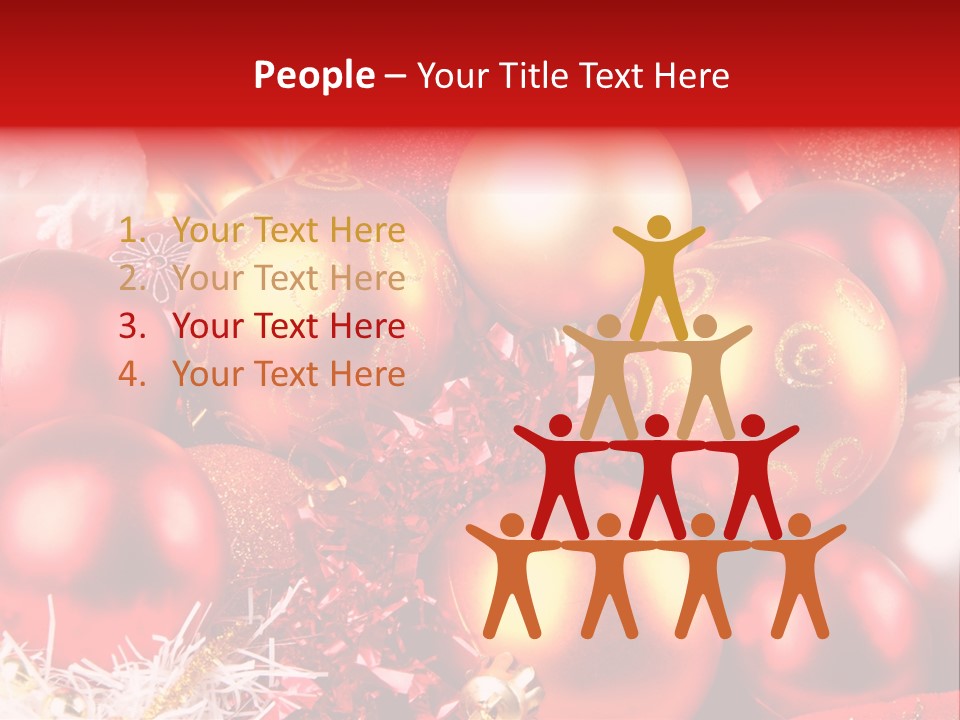 Red Celebrate Glass PowerPoint Template