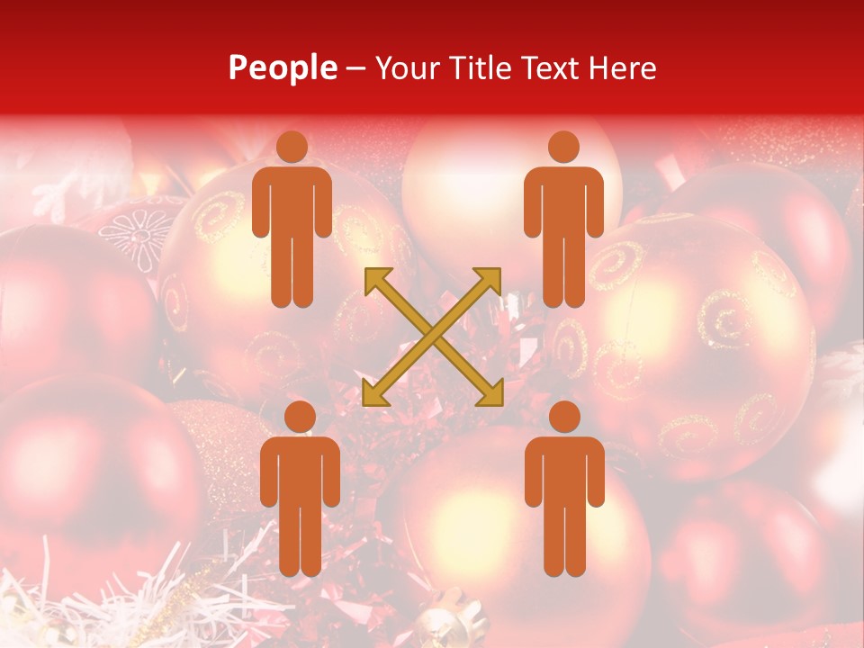 Red Celebrate Glass PowerPoint Template