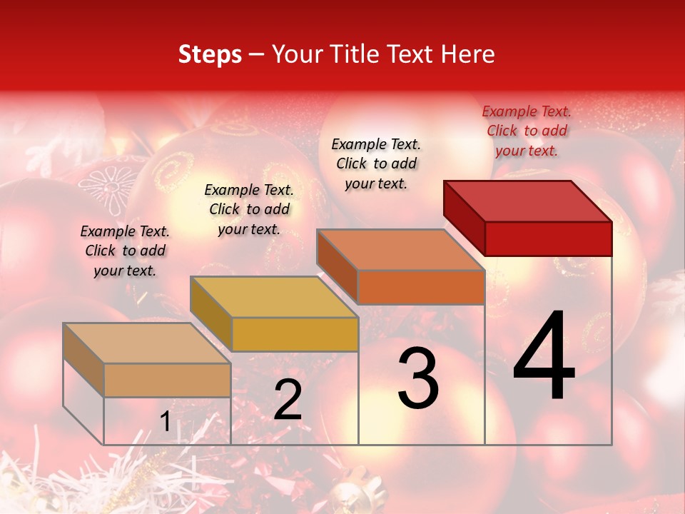 Red Celebrate Glass PowerPoint Template