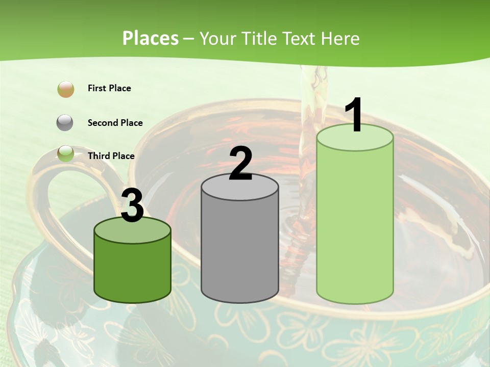 A Cup Of Tea Is Being Poured Into It PowerPoint Template