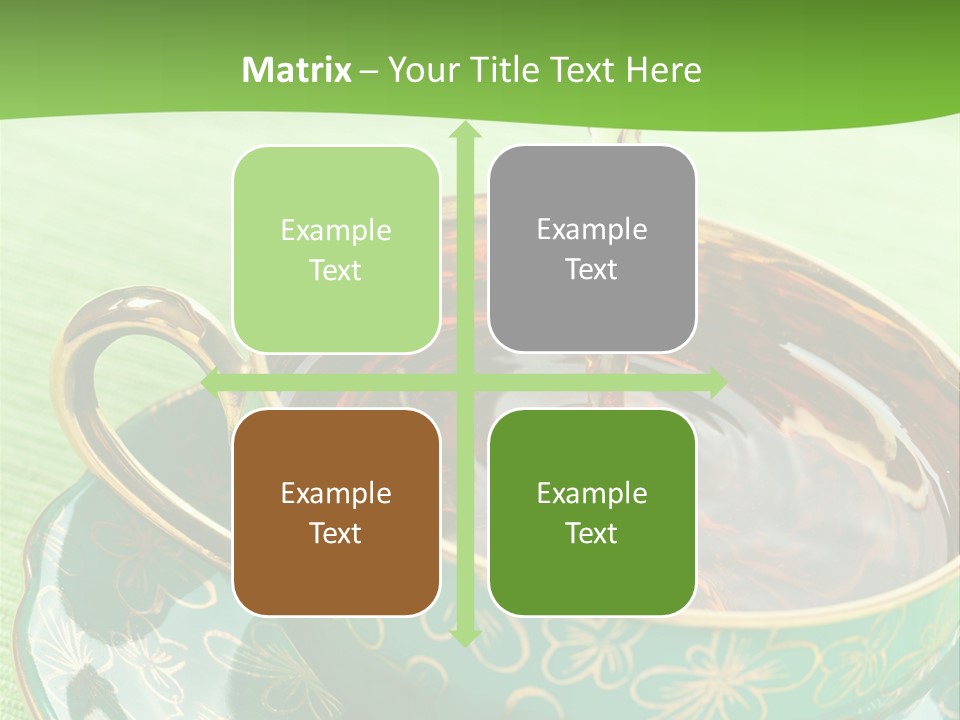 A Cup Of Tea Is Being Poured Into It PowerPoint Template
