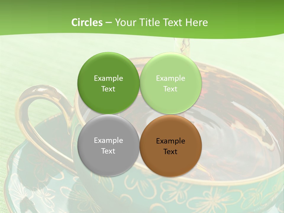 A Cup Of Tea Is Being Poured Into It PowerPoint Template