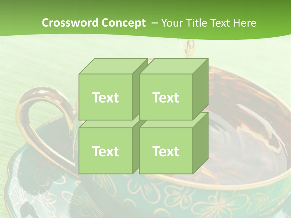 A Cup Of Tea Is Being Poured Into It PowerPoint Template