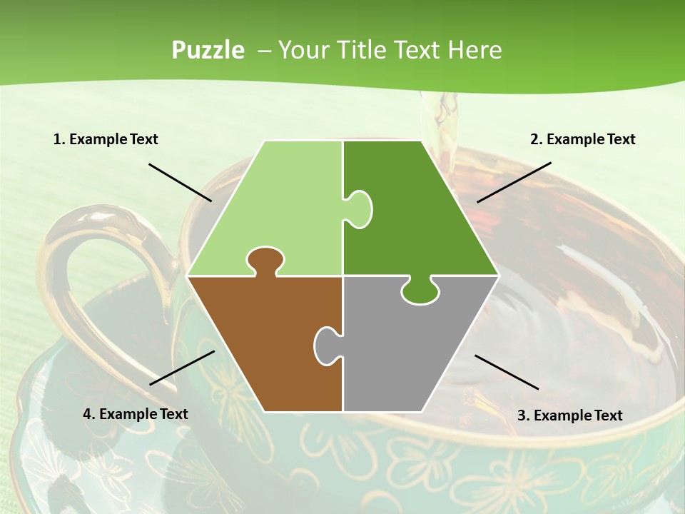 A Cup Of Tea Is Being Poured Into It PowerPoint Template