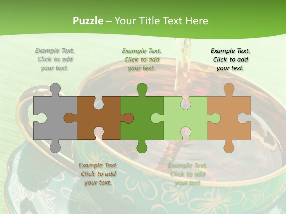 A Cup Of Tea Is Being Poured Into It PowerPoint Template