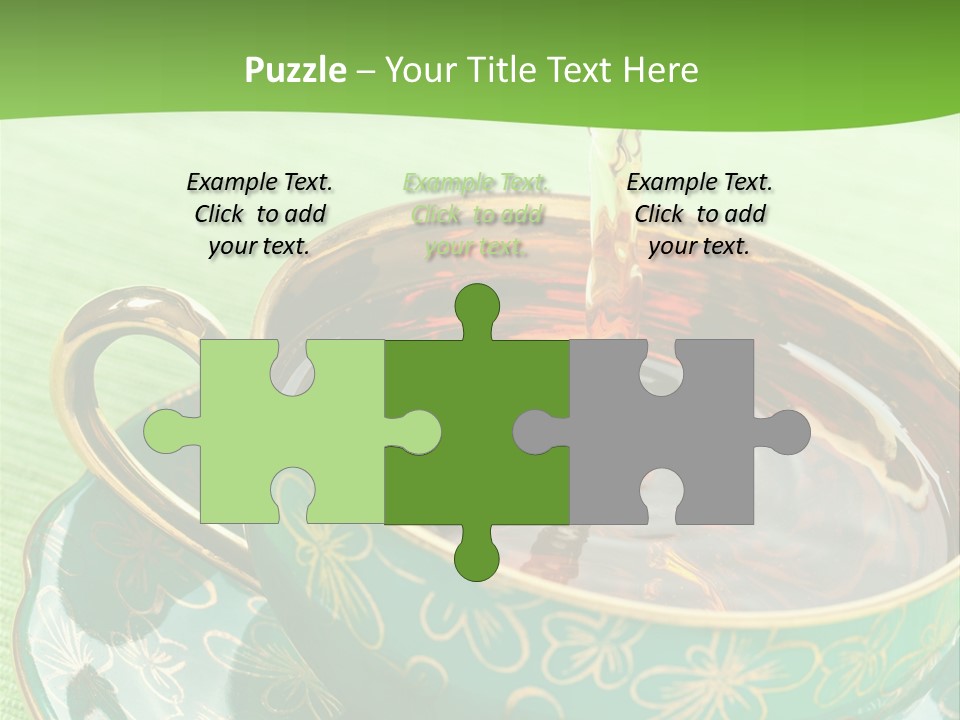 A Cup Of Tea Is Being Poured Into It PowerPoint Template