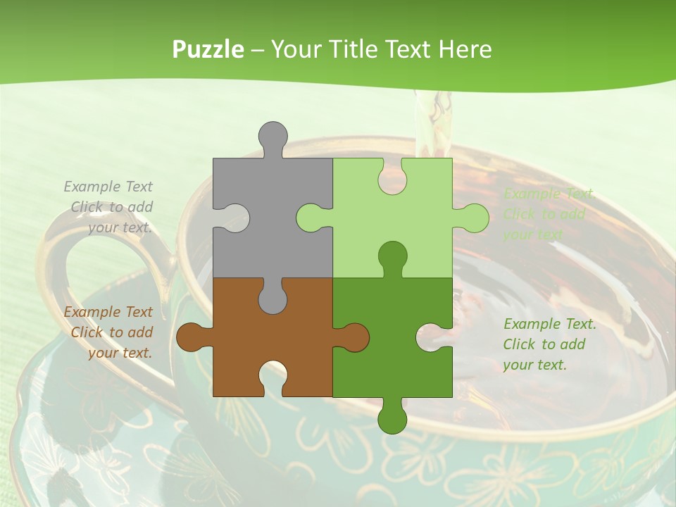 A Cup Of Tea Is Being Poured Into It PowerPoint Template