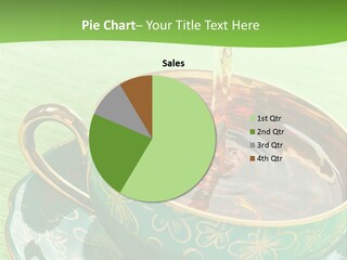 A Cup Of Tea Is Being Poured Into It PowerPoint Template