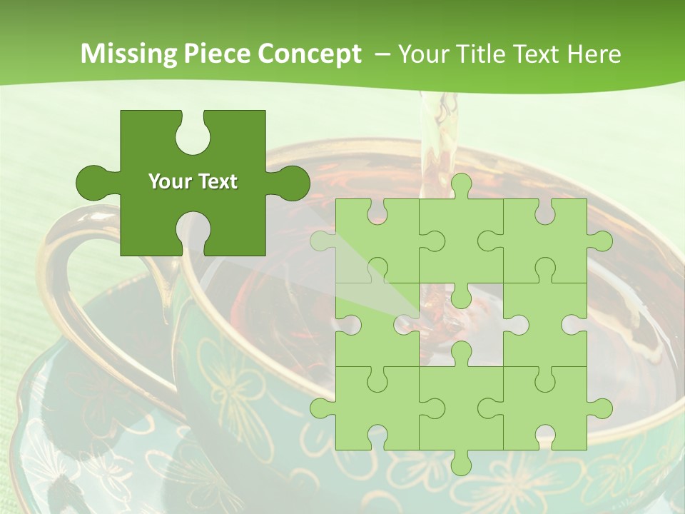 A Cup Of Tea Is Being Poured Into It PowerPoint Template