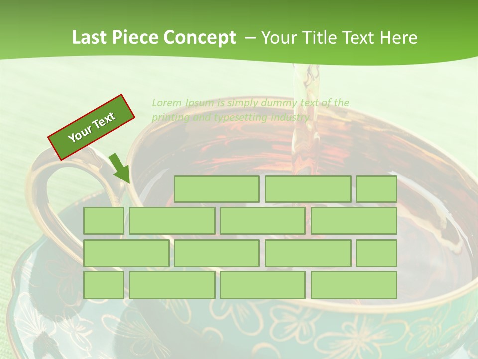 A Cup Of Tea Is Being Poured Into It PowerPoint Template