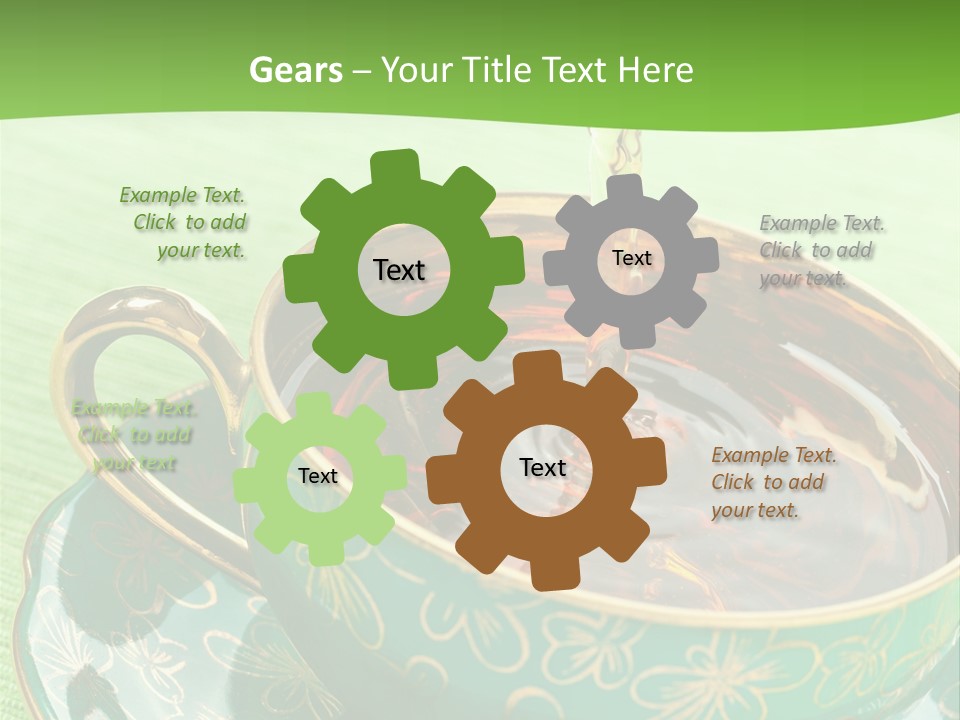 A Cup Of Tea Is Being Poured Into It PowerPoint Template