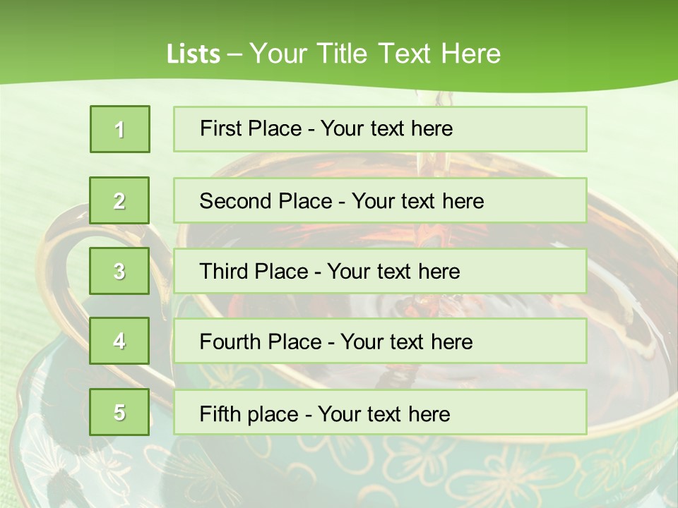 A Cup Of Tea Is Being Poured Into It PowerPoint Template