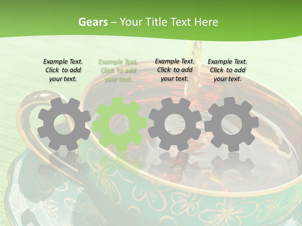 A Cup Of Tea Is Being Poured Into It PowerPoint Template