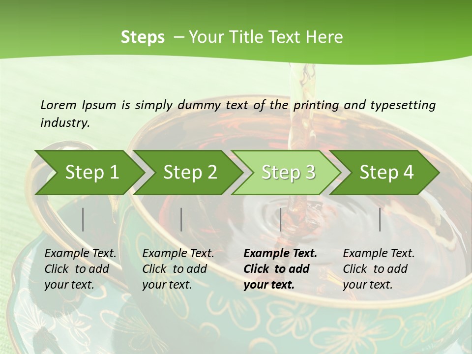 A Cup Of Tea Is Being Poured Into It PowerPoint Template