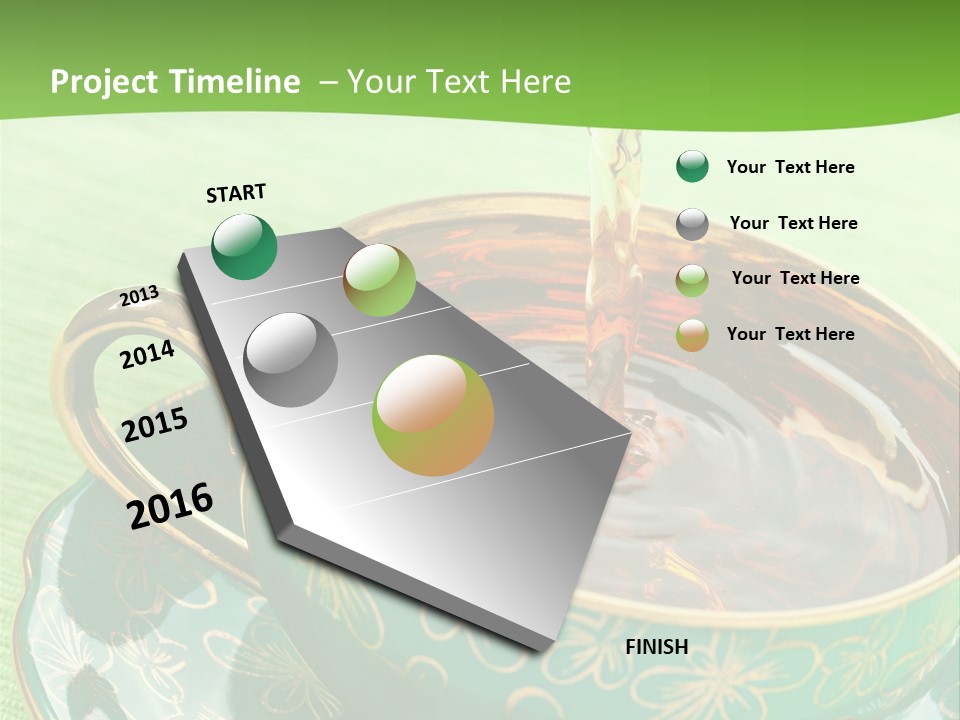 A Cup Of Tea Is Being Poured Into It PowerPoint Template