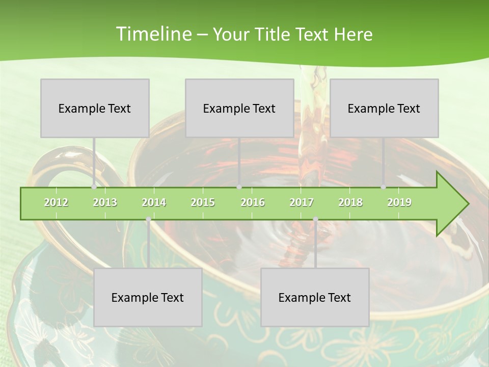 A Cup Of Tea Is Being Poured Into It PowerPoint Template