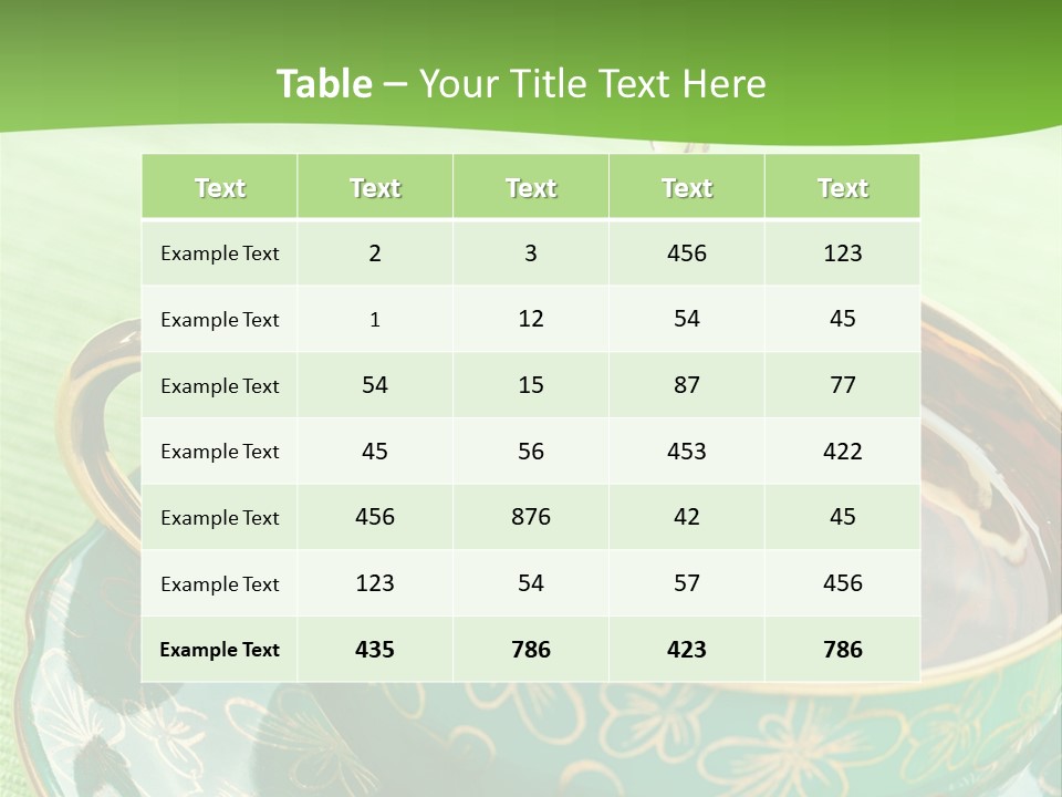 A Cup Of Tea Is Being Poured Into It PowerPoint Template
