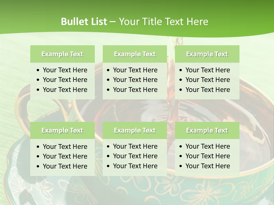 A Cup Of Tea Is Being Poured Into It PowerPoint Template