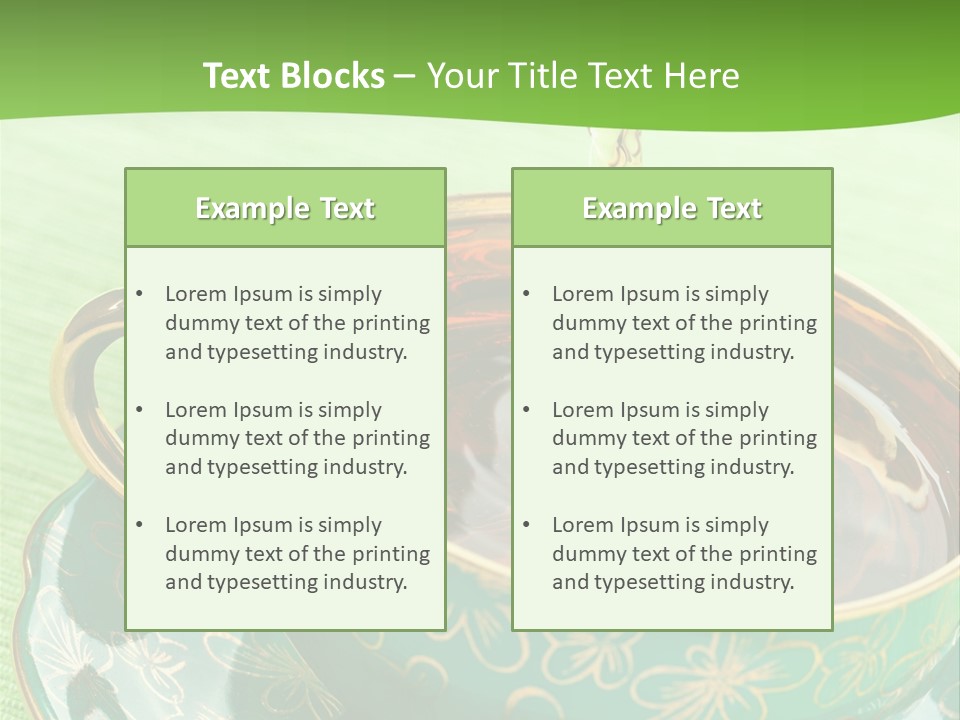 A Cup Of Tea Is Being Poured Into It PowerPoint Template