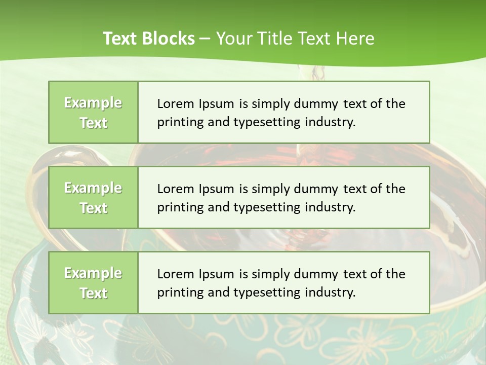 A Cup Of Tea Is Being Poured Into It PowerPoint Template