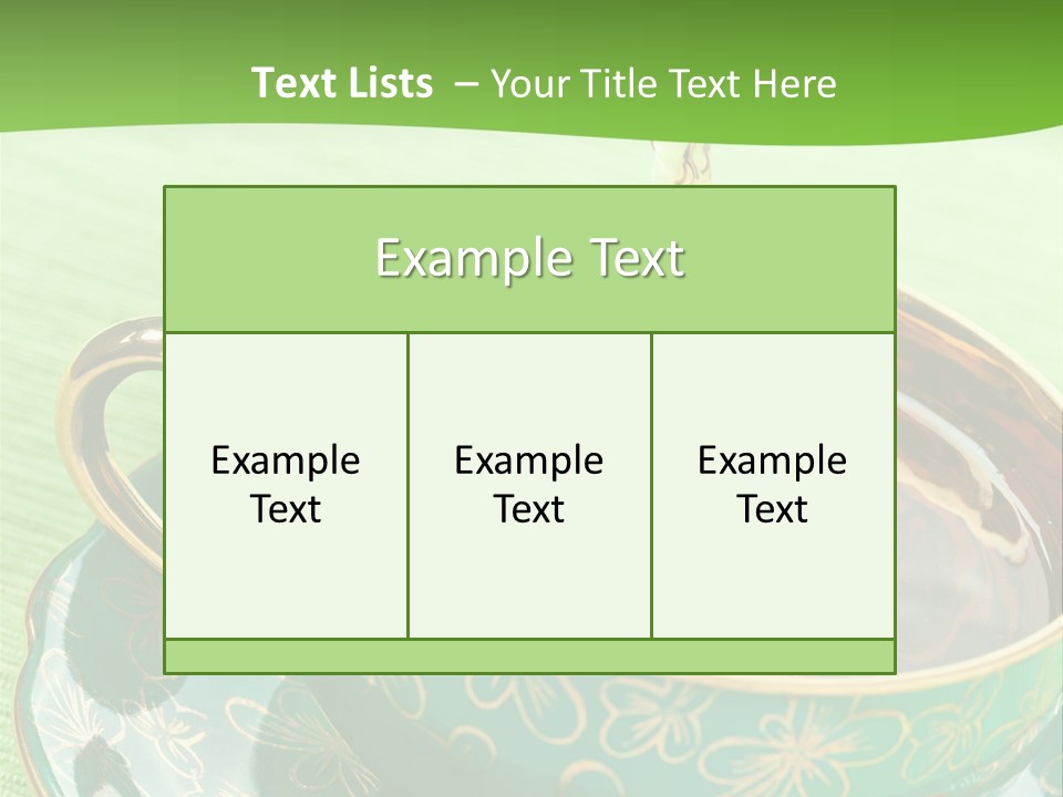 A Cup Of Tea Is Being Poured Into It PowerPoint Template