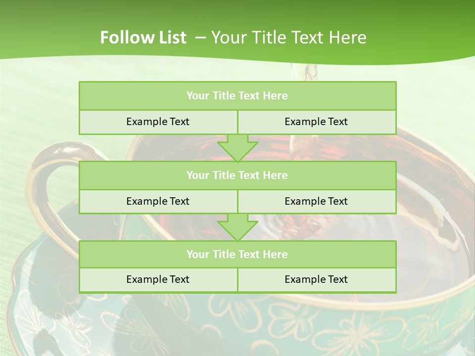 A Cup Of Tea Is Being Poured Into It PowerPoint Template