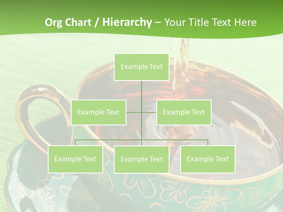 A Cup Of Tea Is Being Poured Into It PowerPoint Template