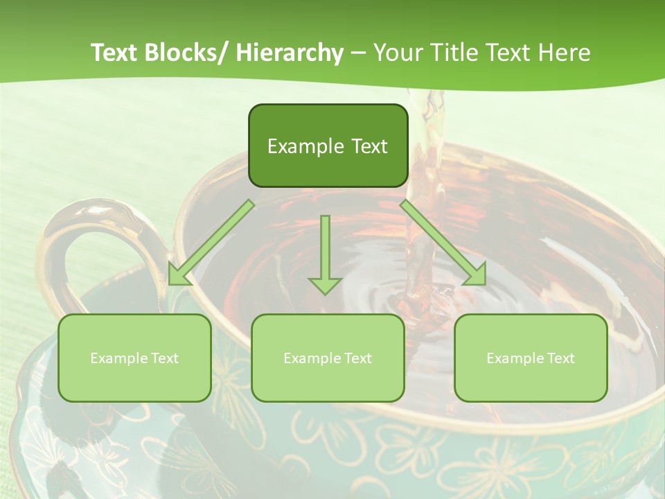 A Cup Of Tea Is Being Poured Into It PowerPoint Template