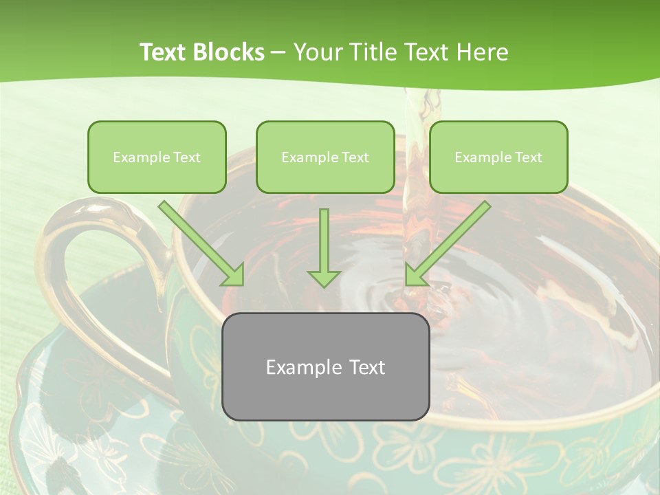 A Cup Of Tea Is Being Poured Into It PowerPoint Template